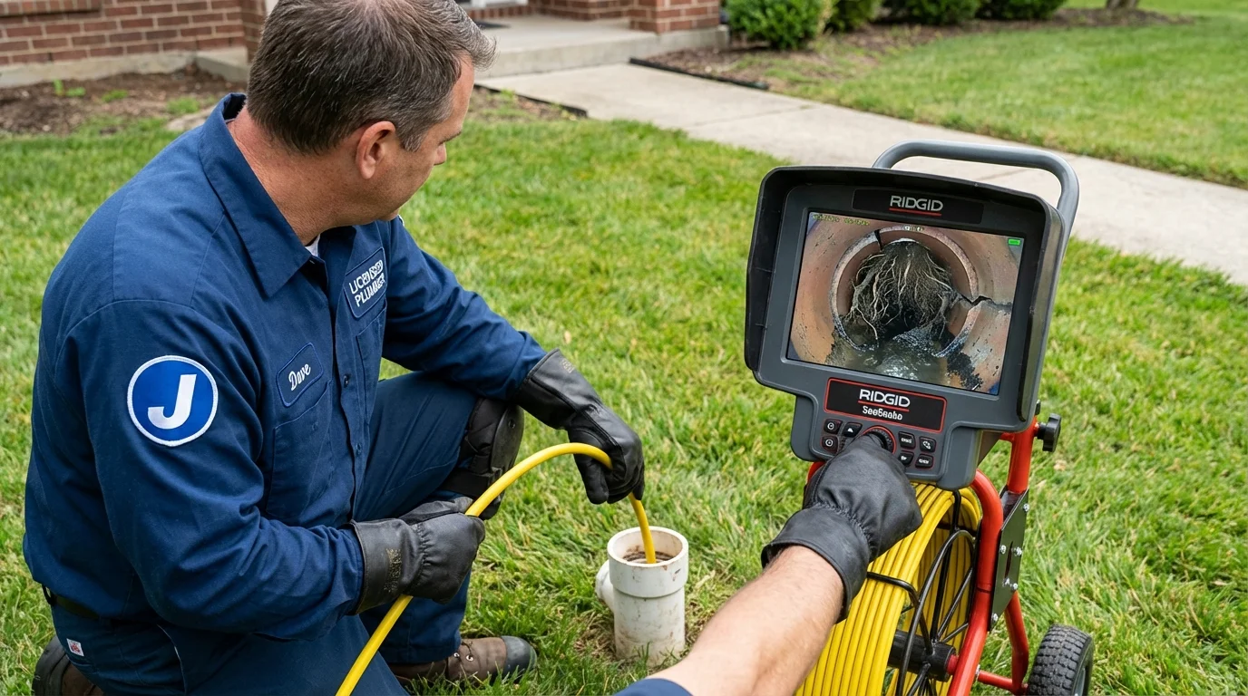 Sewer camera inspection being performed by Johns Plumbing LLC in Blauvelt